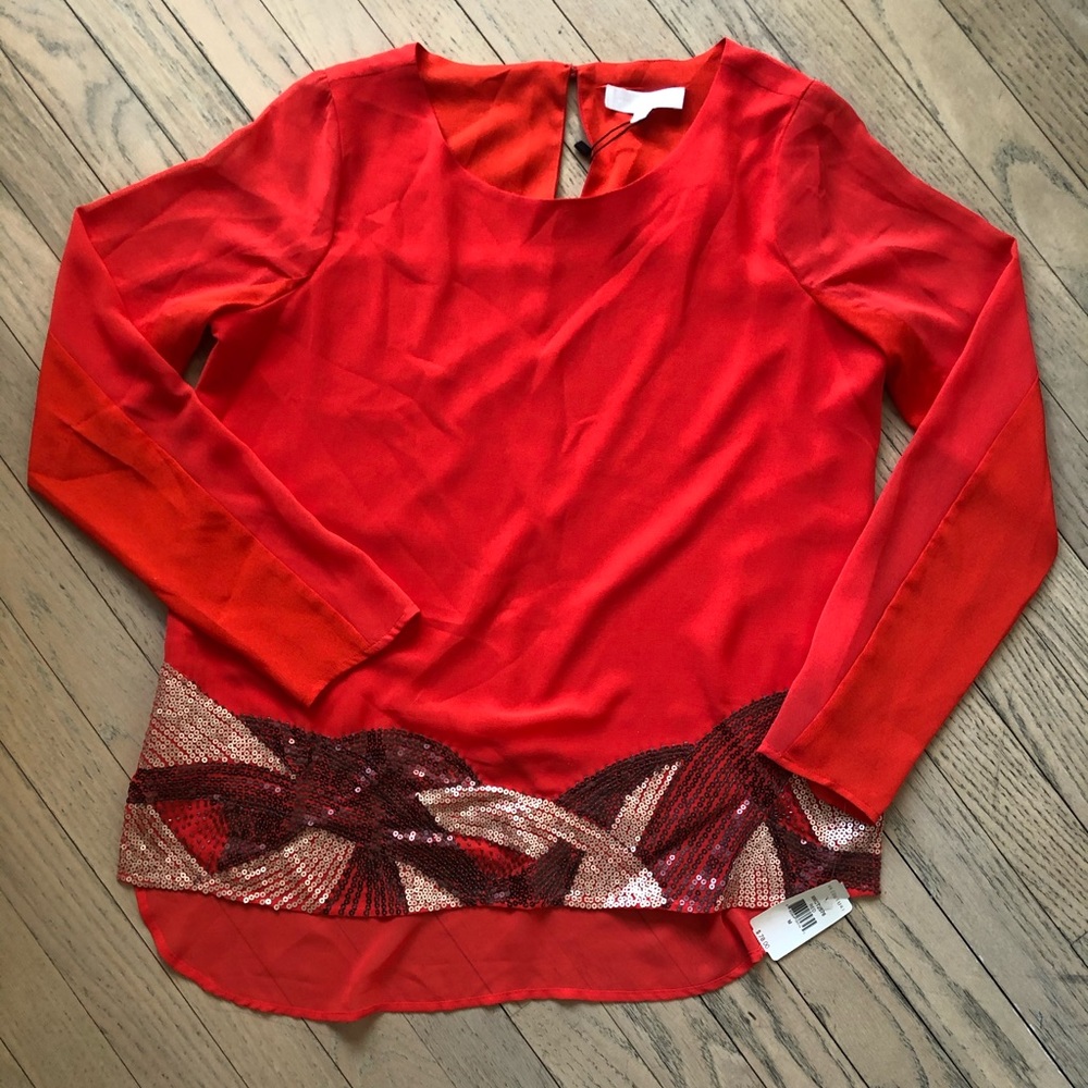 *NWT* MM Couture - Red Sequin Blouse